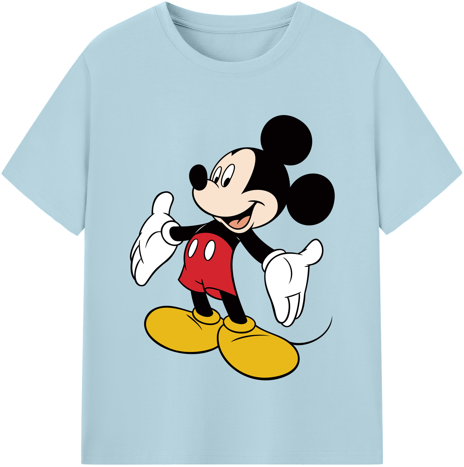 （画像用） ミッキーマウス Mickey Mouse 綿100％半袖Tシャツ（フロントプリント）